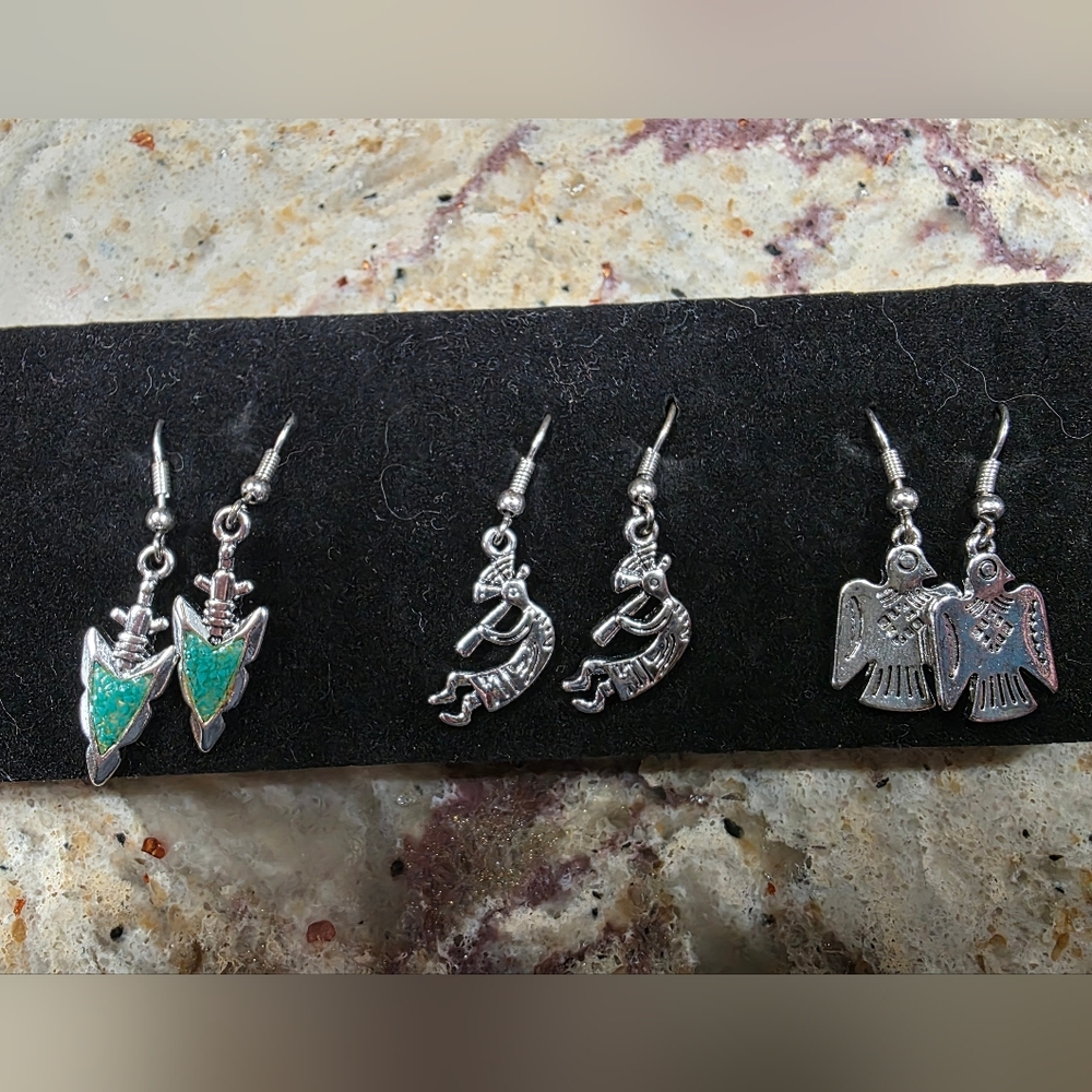 Southwest Drop Earrings 5 Pair